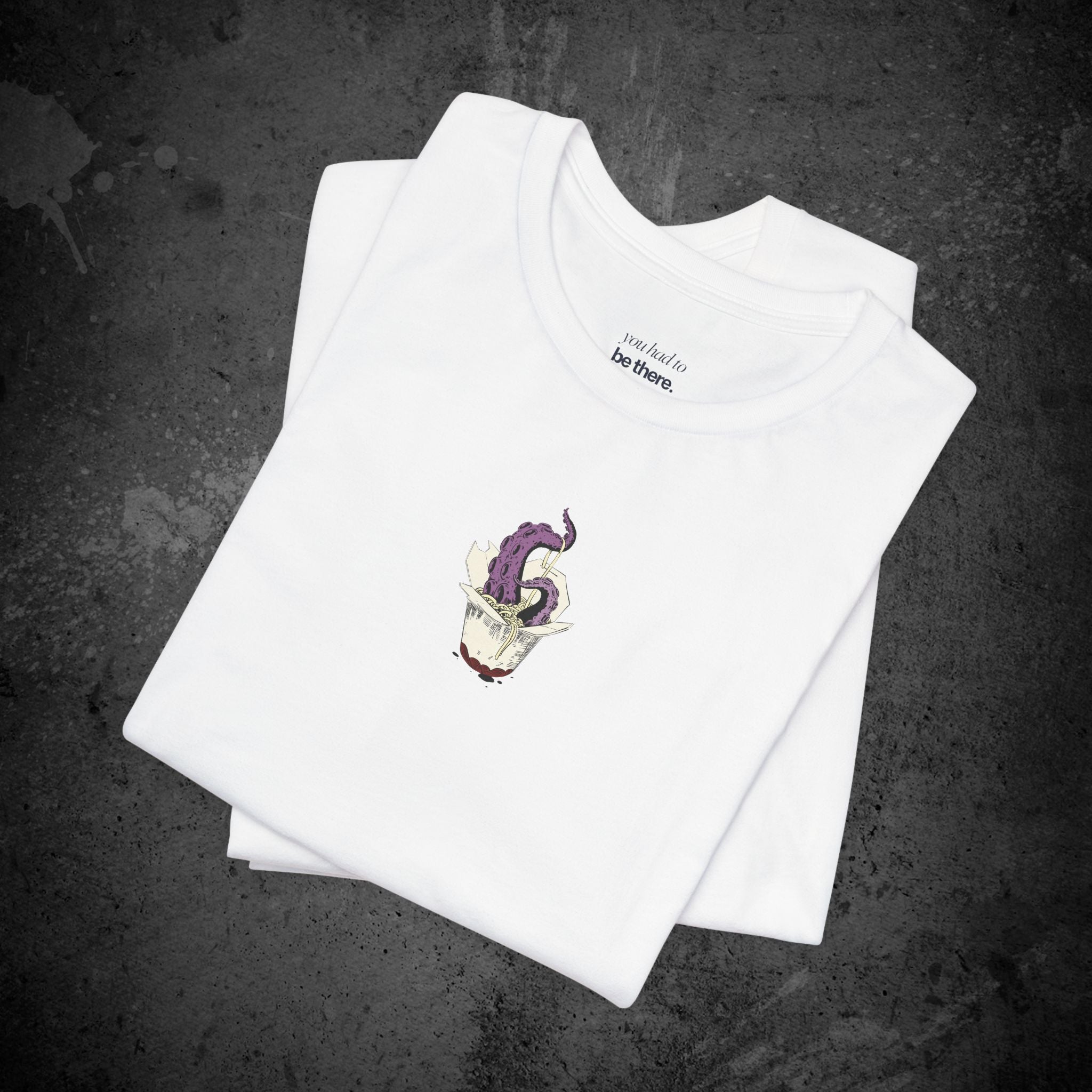 tentacle takeout printed t-shirt — nostalgic minimalist streetwear tee