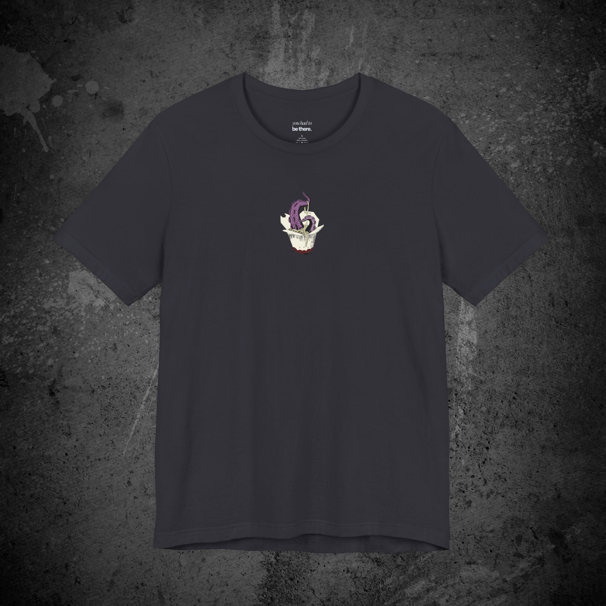 tentacle takeout printed t-shirt — nostalgic minimalist streetwear tee