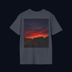 the long way home back print t-shirt — nostalgic minimalist streetwear