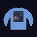 window light back print long sleeve t-shirt — nostalgic minimalist streetwear
