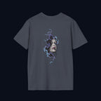 haunted portrait back print t-shirt — nostalgic streetwear inspired by memories