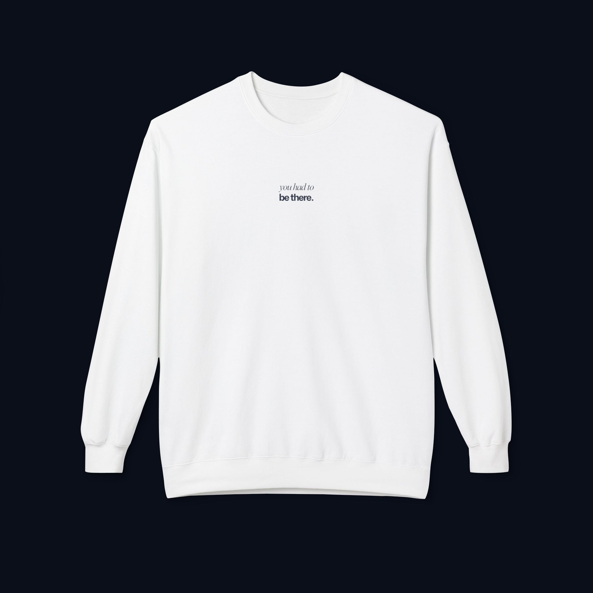 last goodbye back print crewneck sweatshirt — nostalgic minimalist streetwear