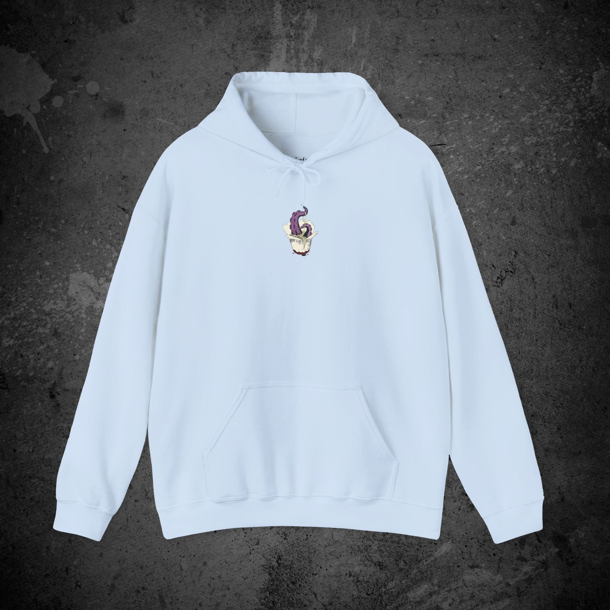 tentacle takeout printed hoodie — nostalgic minimalist streetwear
