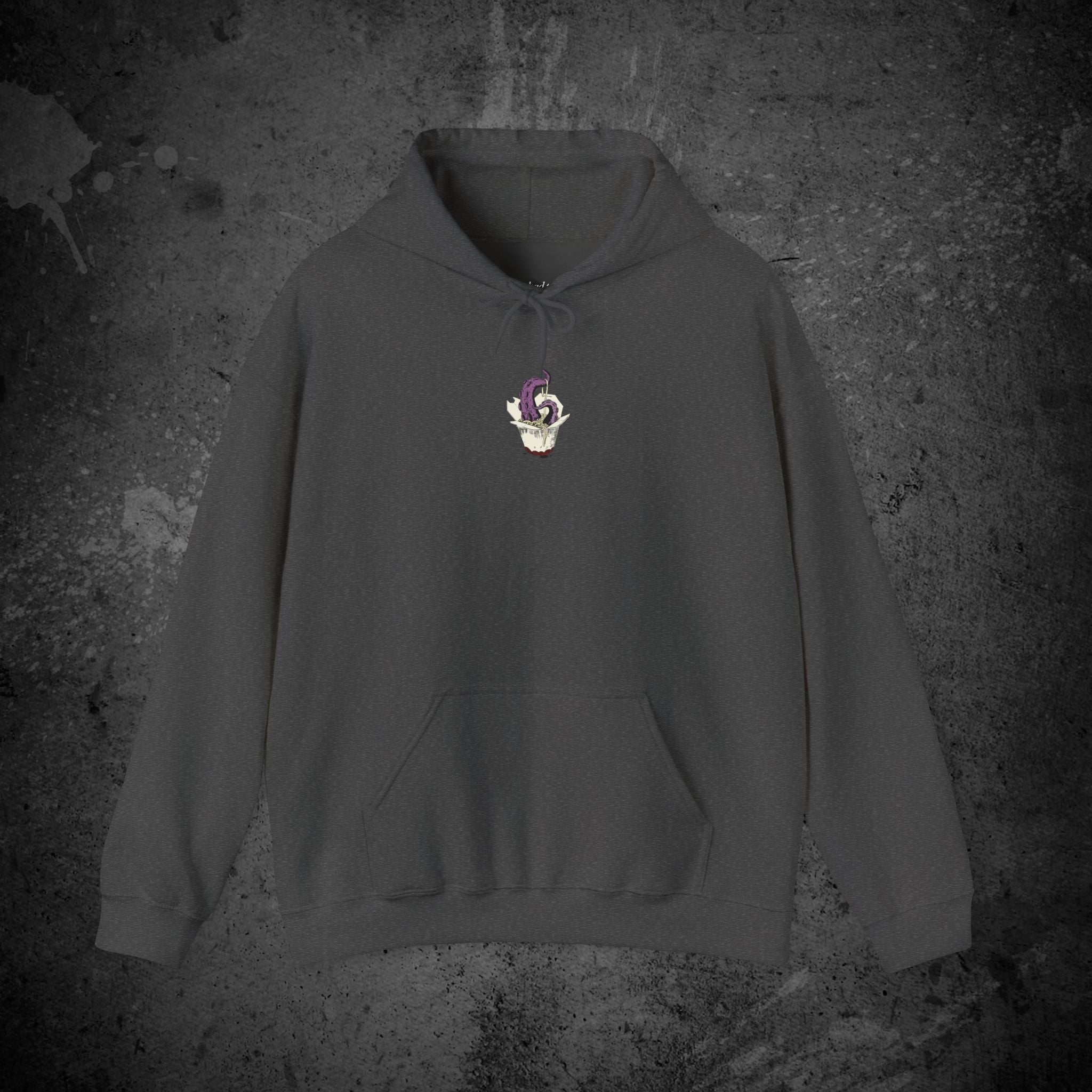 tentacle takeout printed hoodie — nostalgic minimalist streetwear