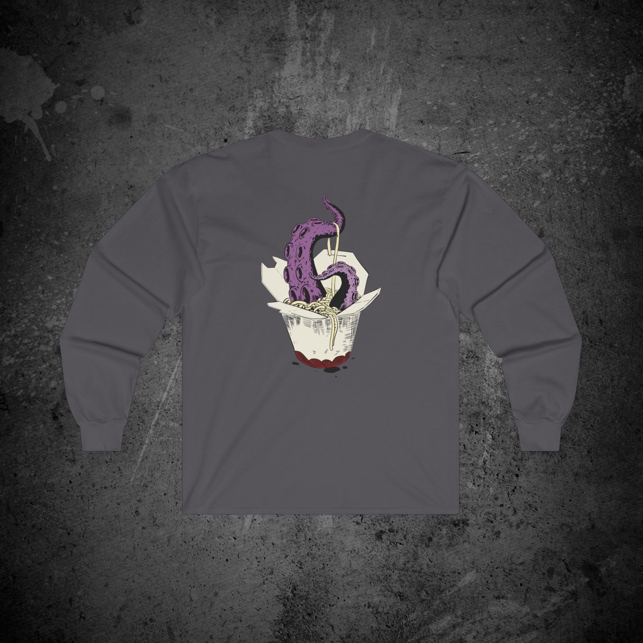 tentacle takeout long sleeve t-shirt — nostalgic minimalist streetwear