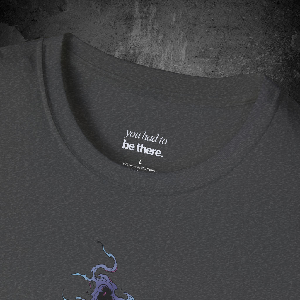 haunted portrait printed t-shirt — nostalgic minimalist streetwear tee