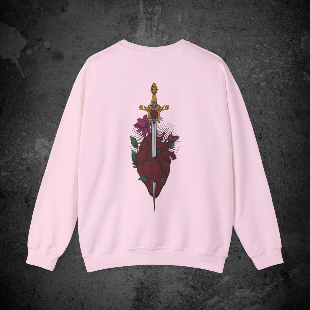 last goodbye back print crewneck sweatshirt — nostalgic minimalist streetwear