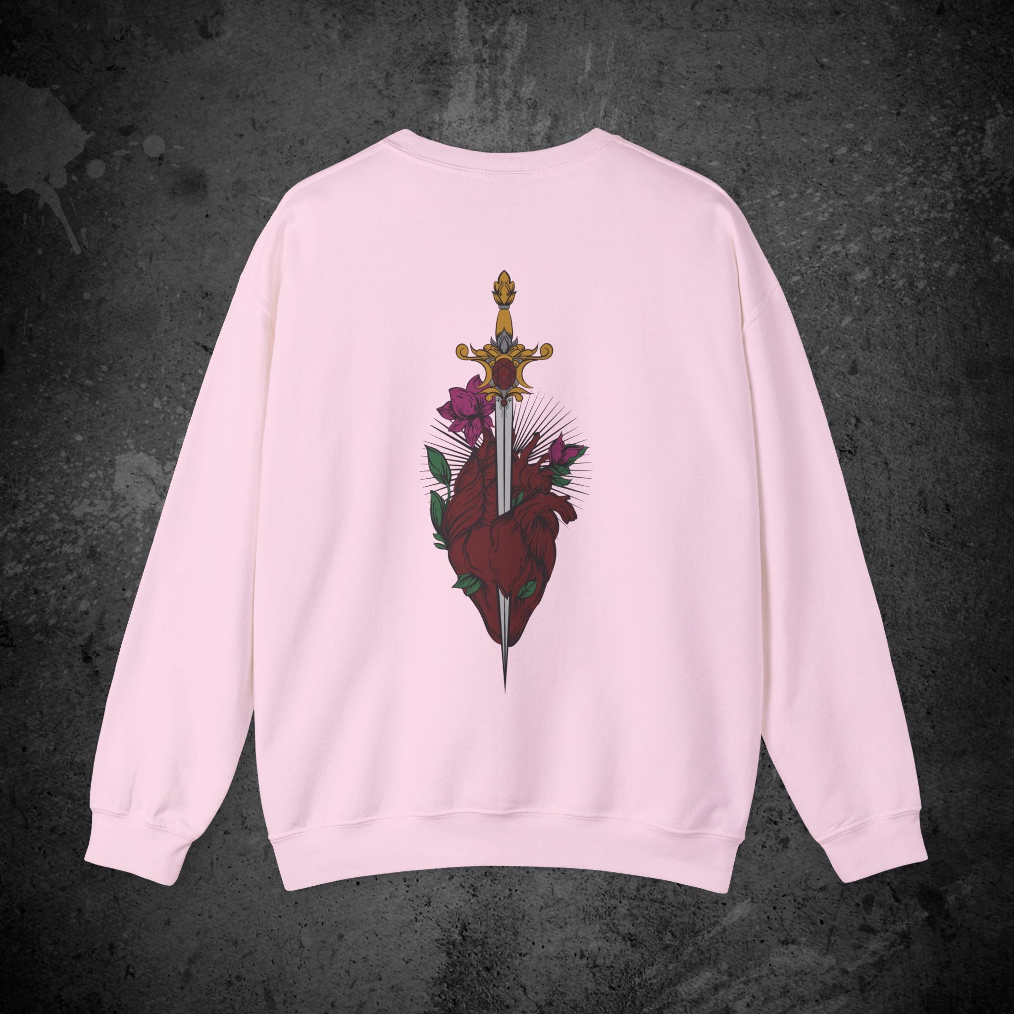 last goodbye back print crewneck sweatshirt — nostalgic minimalist streetwear