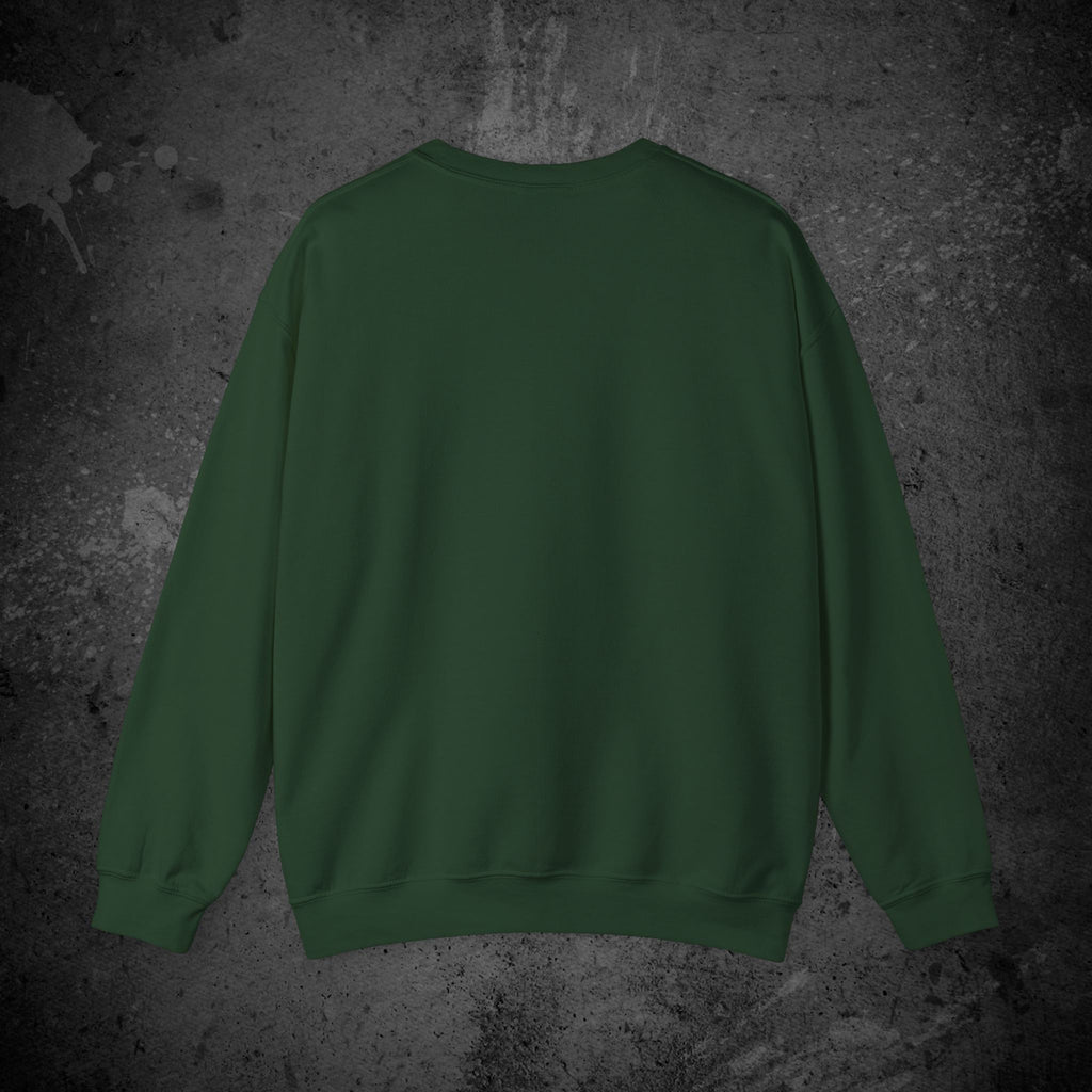 haunted portrait printed crewneck sweatshirt — nostalgic minimalist streetwear