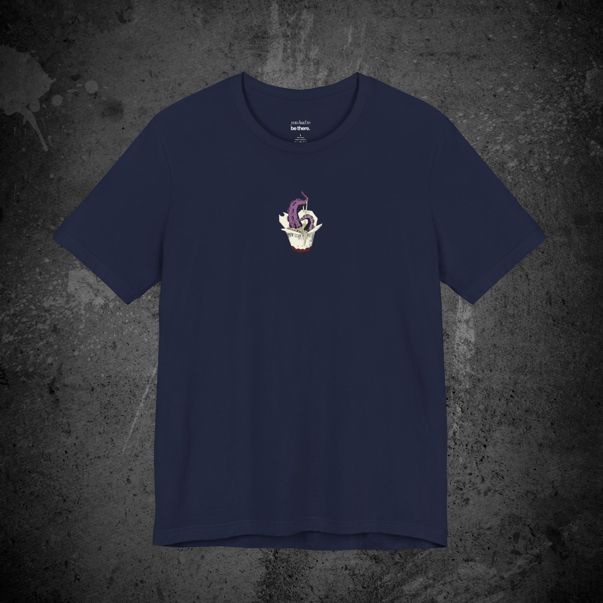 tentacle takeout printed t-shirt — nostalgic minimalist streetwear tee