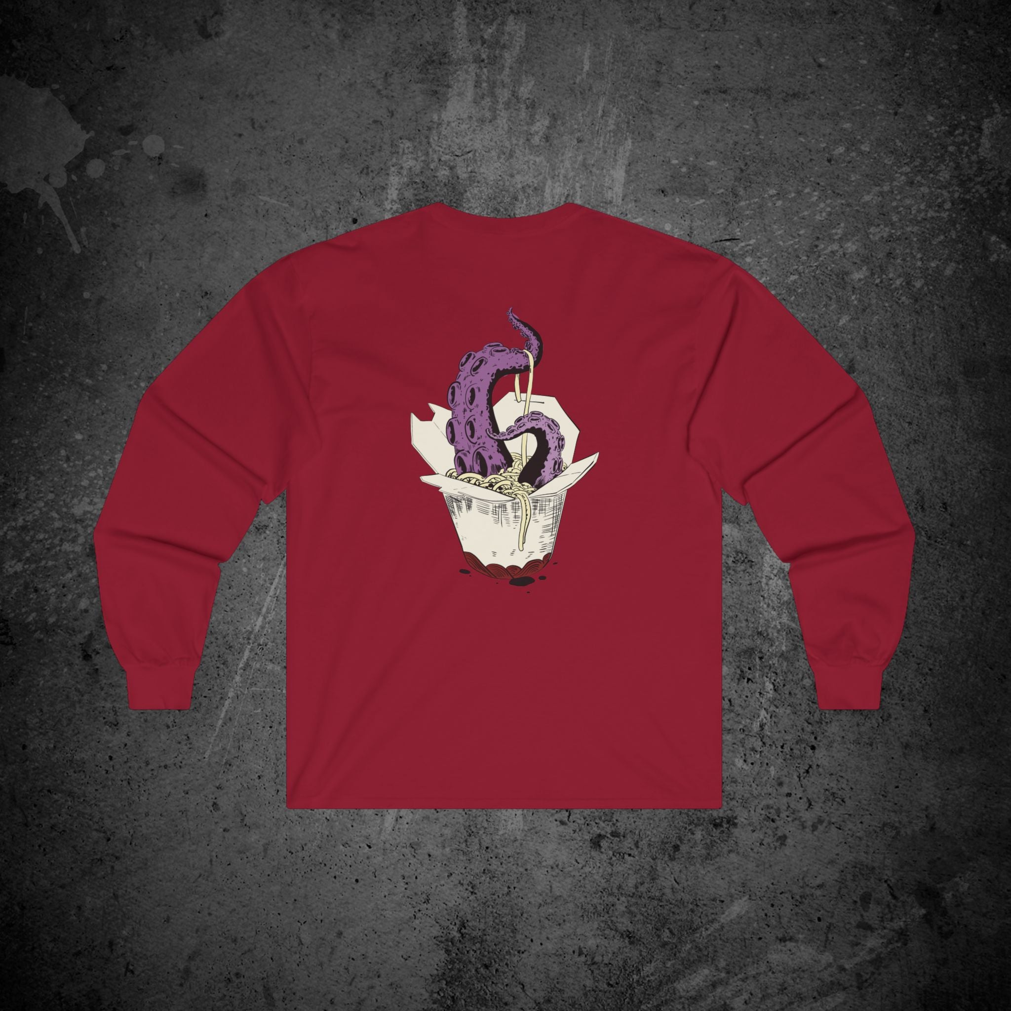 tentacle takeout long sleeve t-shirt — nostalgic minimalist streetwear