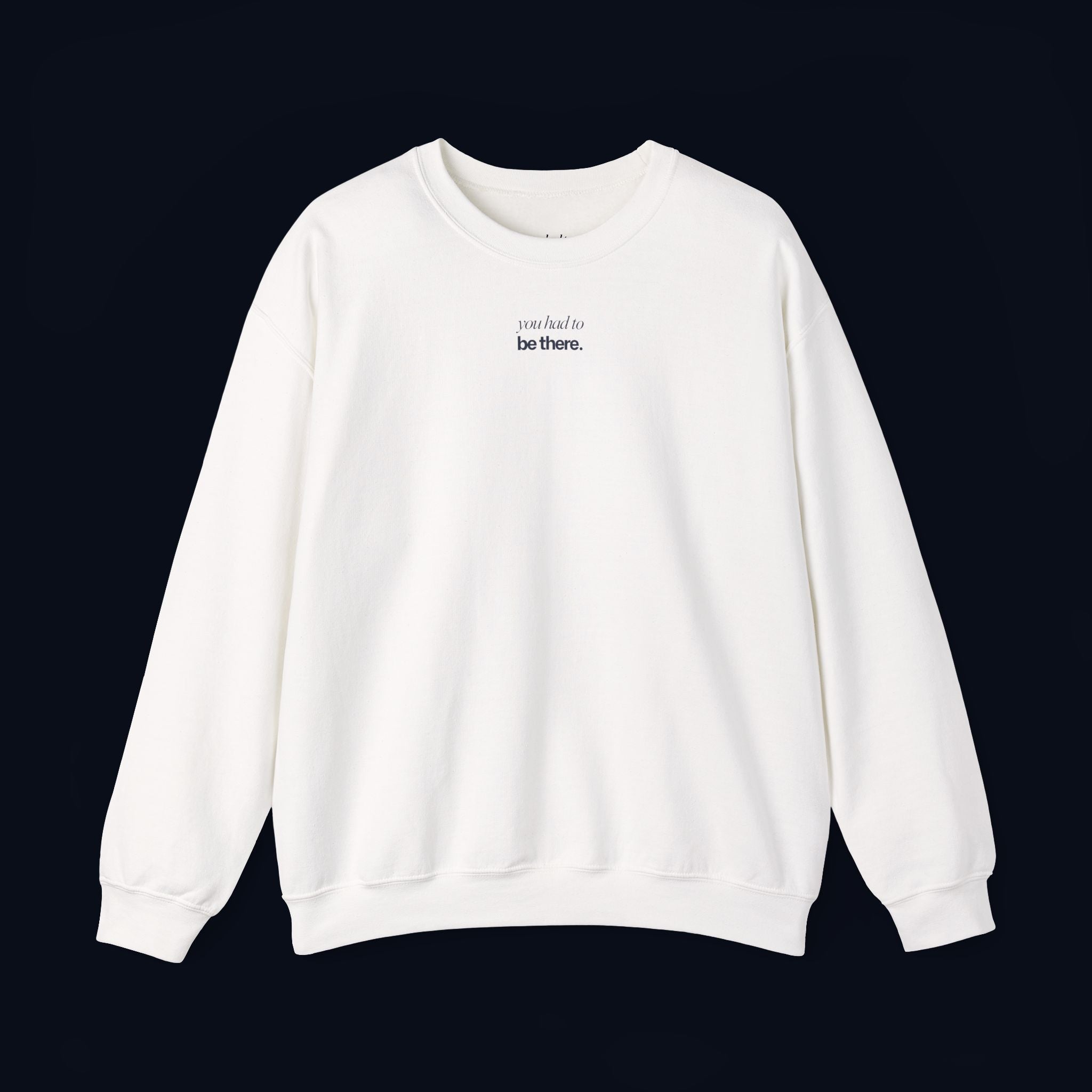 last goodbye back print crewneck sweatshirt — nostalgic minimalist streetwear
