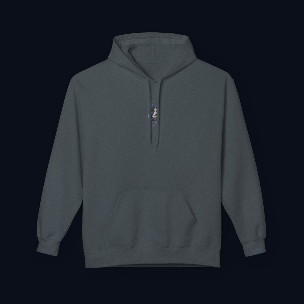haunted portrait printed hoodie — nostalgic minimalist streetwear