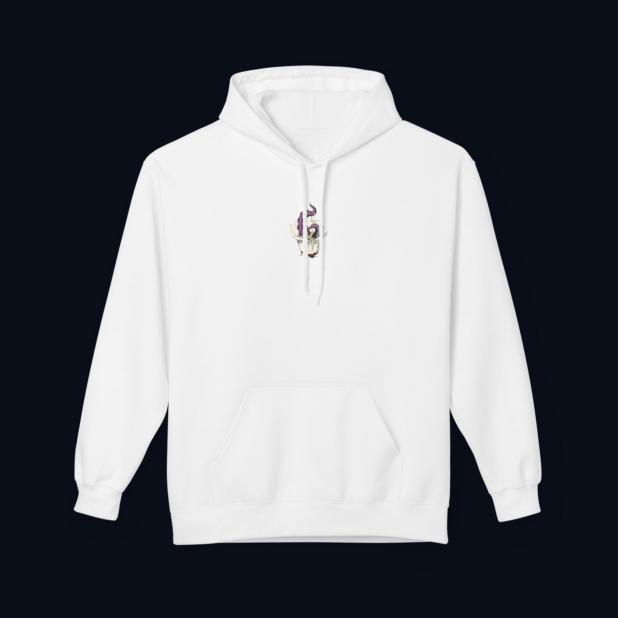 tentacle takeout printed hoodie — nostalgic minimalist streetwear
