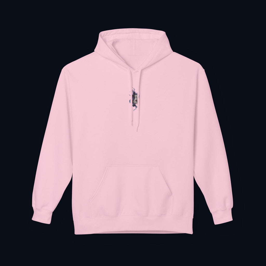 haunted portrait printed hoodie — nostalgic minimalist streetwear