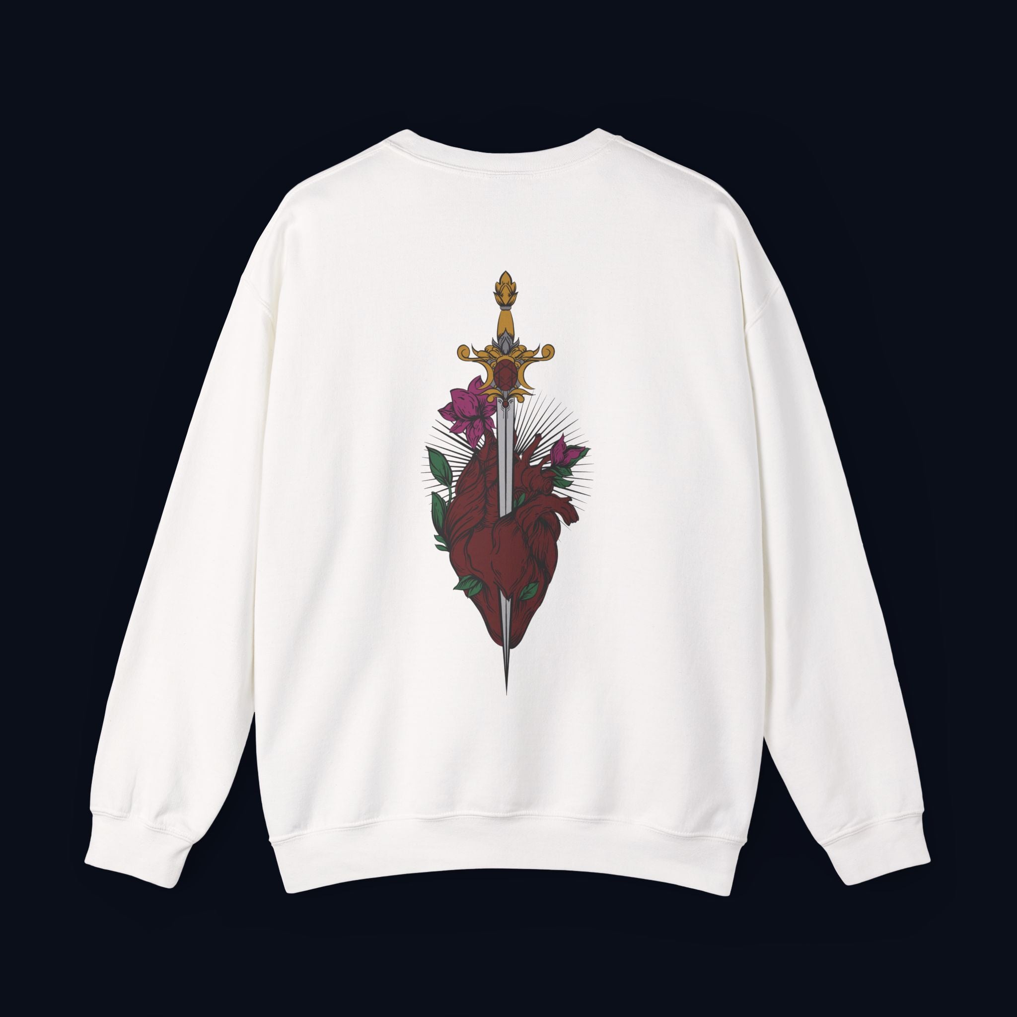 last goodbye back print crewneck sweatshirt — nostalgic minimalist streetwear