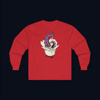 tentacle takeout back print long sleeve t-shirt — nostalgic minimalist streetwear