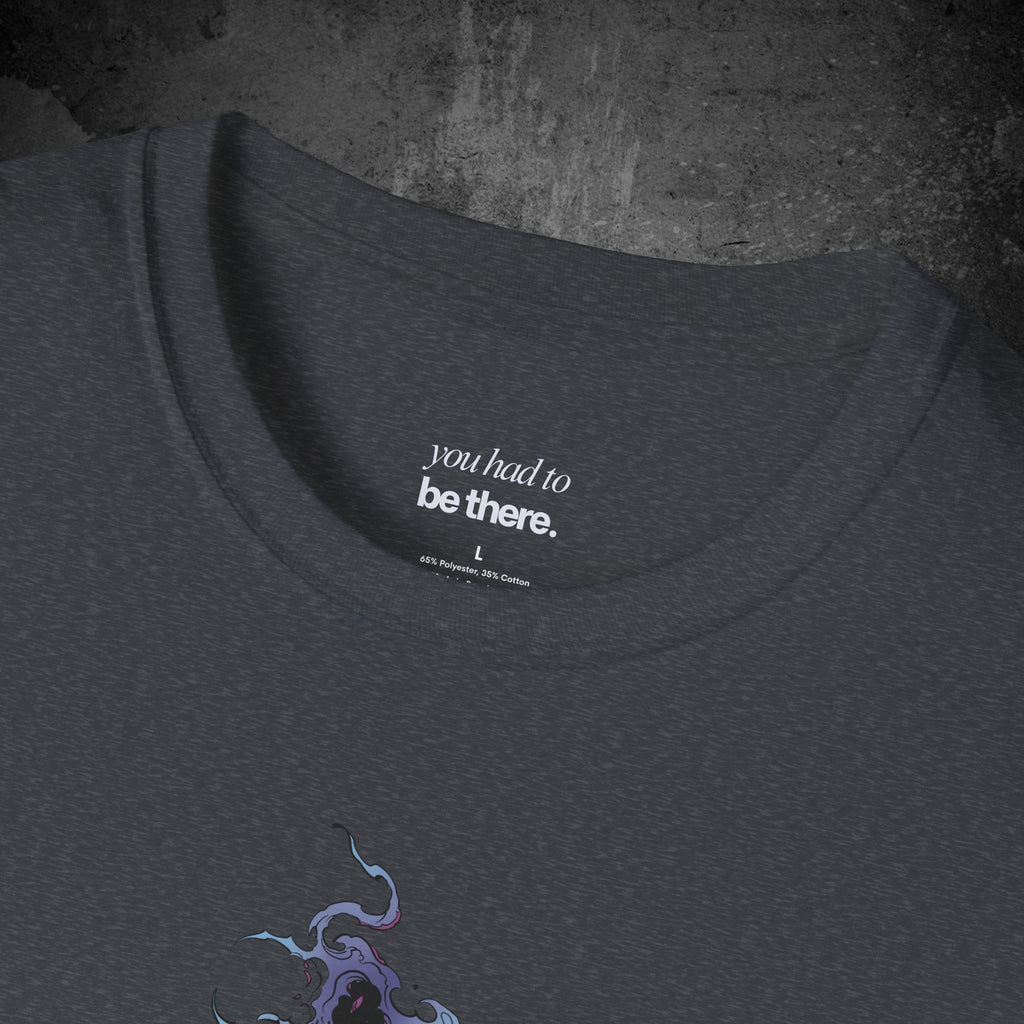 haunted portrait printed t-shirt — nostalgic minimalist streetwear tee