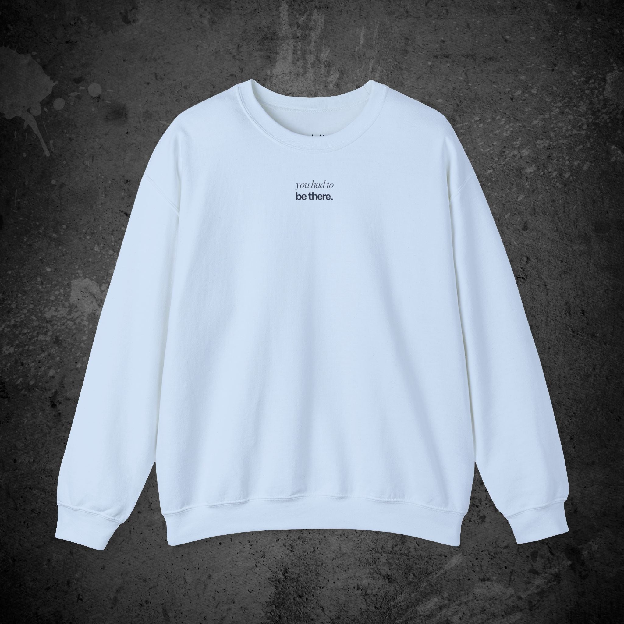 last goodbye back print crewneck sweatshirt — nostalgic minimalist streetwear