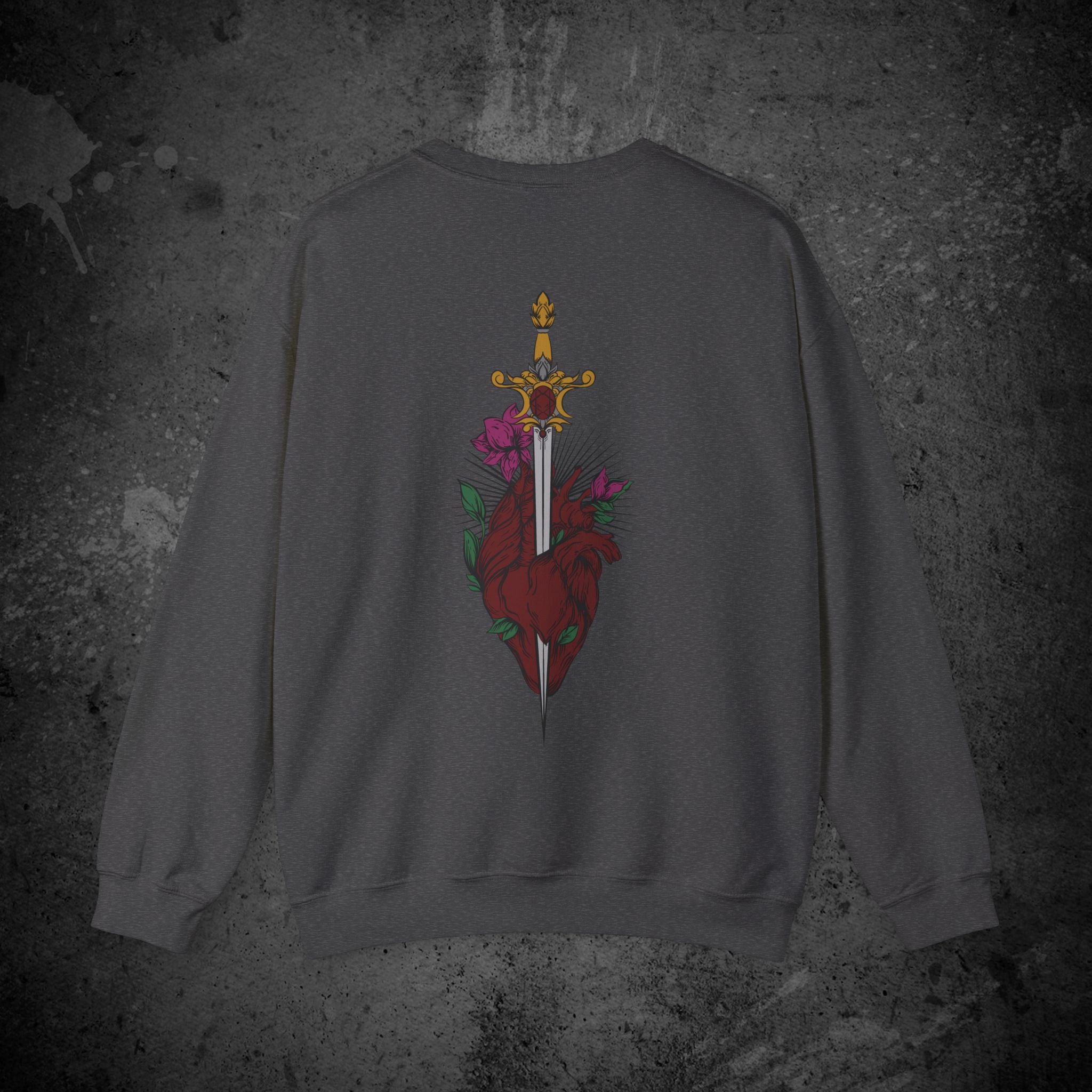 last goodbye back print crewneck sweatshirt — nostalgic minimalist streetwear