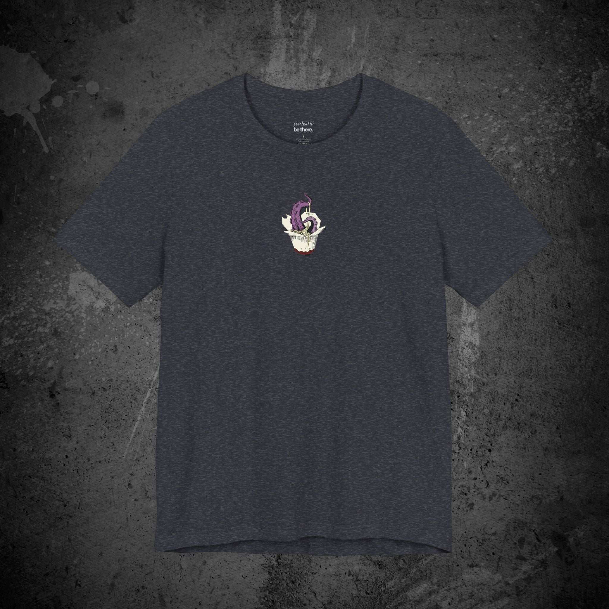 tentacle takeout printed t-shirt — nostalgic minimalist streetwear tee