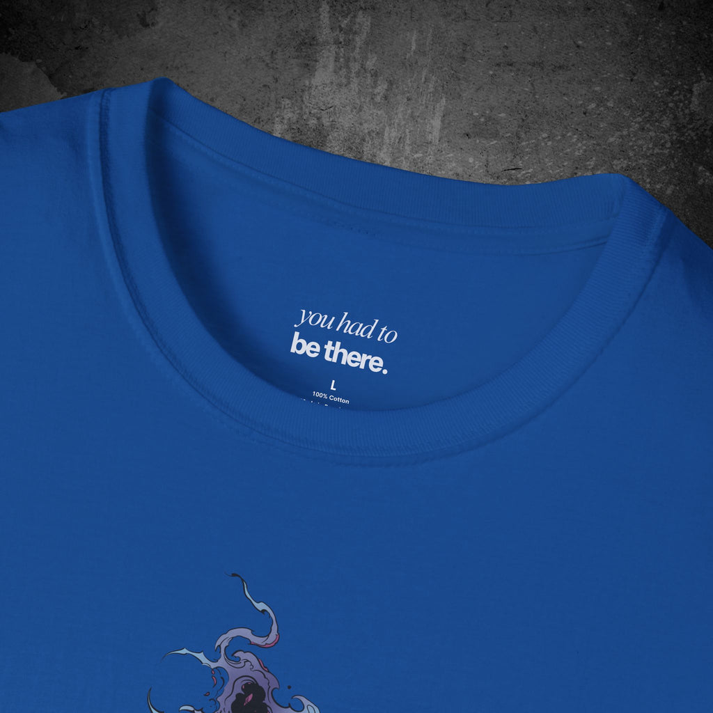 haunted portrait printed t-shirt — nostalgic minimalist streetwear tee