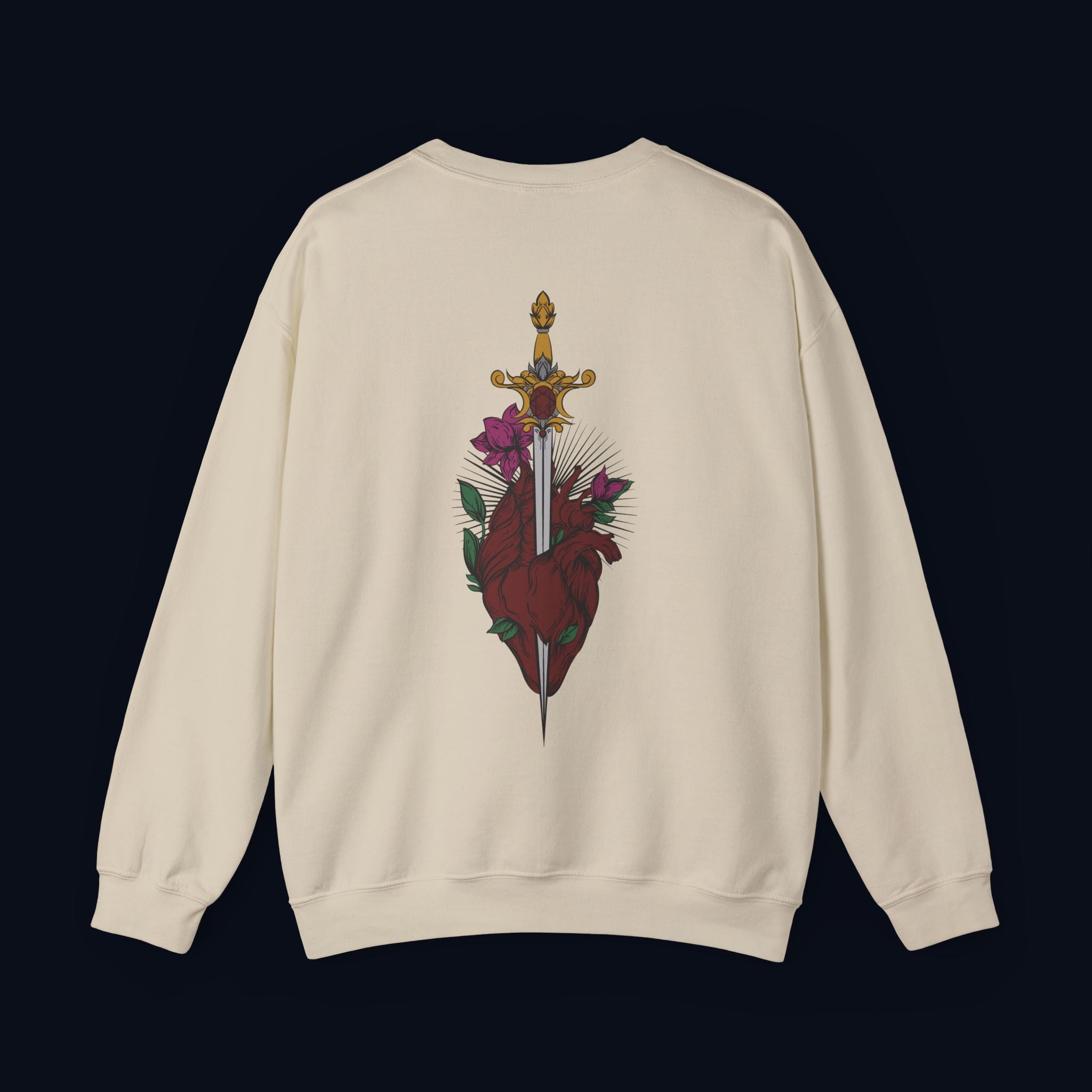 last goodbye back print crewneck sweatshirt — nostalgic minimalist streetwear