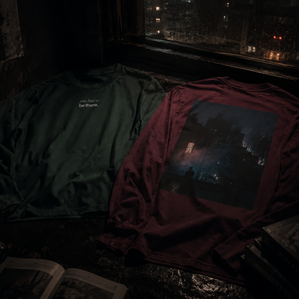 window light long sleeve t-shirt — nostalgic minimalist streetwear