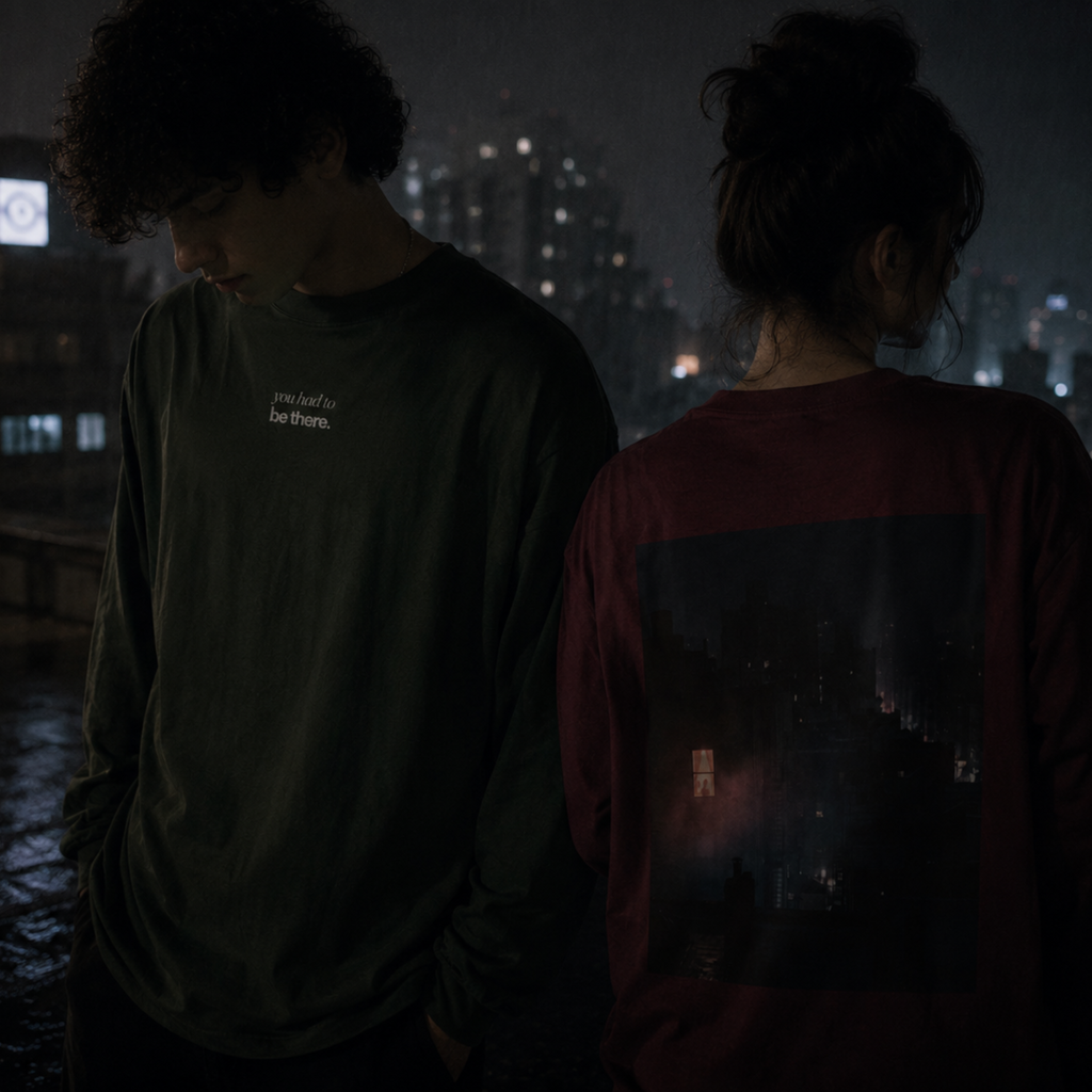 window light long sleeve t-shirt — nostalgic minimalist streetwear