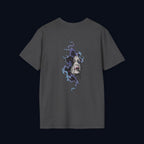 haunted portrait back print t-shirt — nostalgic streetwear inspired by memories