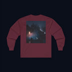 window light back print long sleeve t-shirt — nostalgic minimalist streetwear
