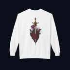 last goodbye back print crewneck sweatshirt — nostalgic minimalist streetwear