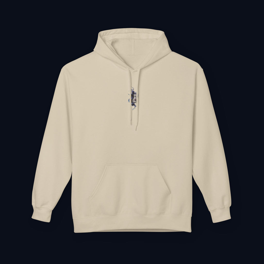 haunted portrait printed hoodie — nostalgic minimalist streetwear