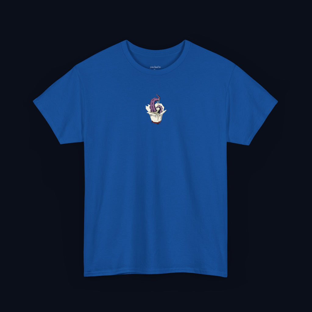 tentacle takeout printed t-shirt — nostalgic minimalist streetwear tee