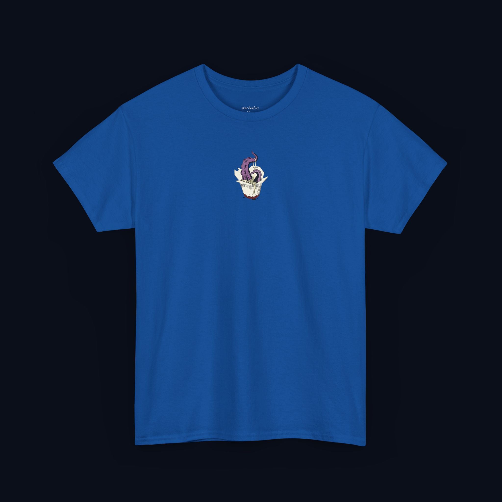 tentacle takeout printed t-shirt — nostalgic minimalist streetwear tee