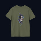 haunted portrait back print t-shirt — nostalgic streetwear inspired by memories