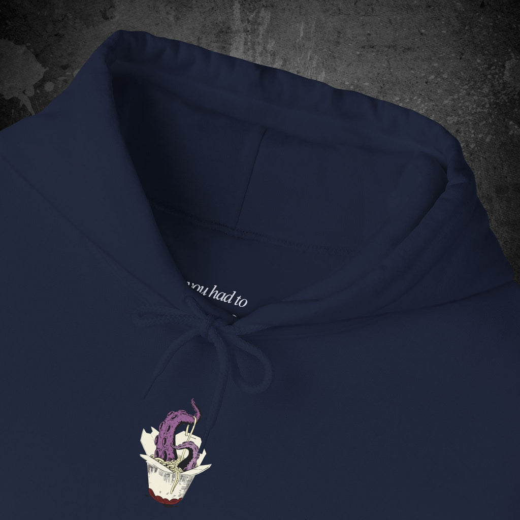 tentacle takeout printed hoodie — nostalgic minimalist streetwear