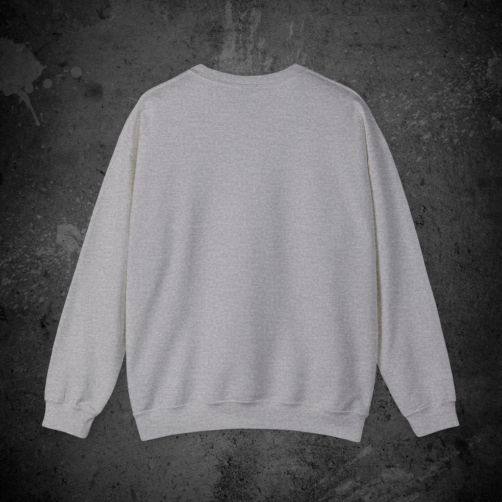 haunted portrait printed crewneck sweatshirt — nostalgic minimalist streetwear