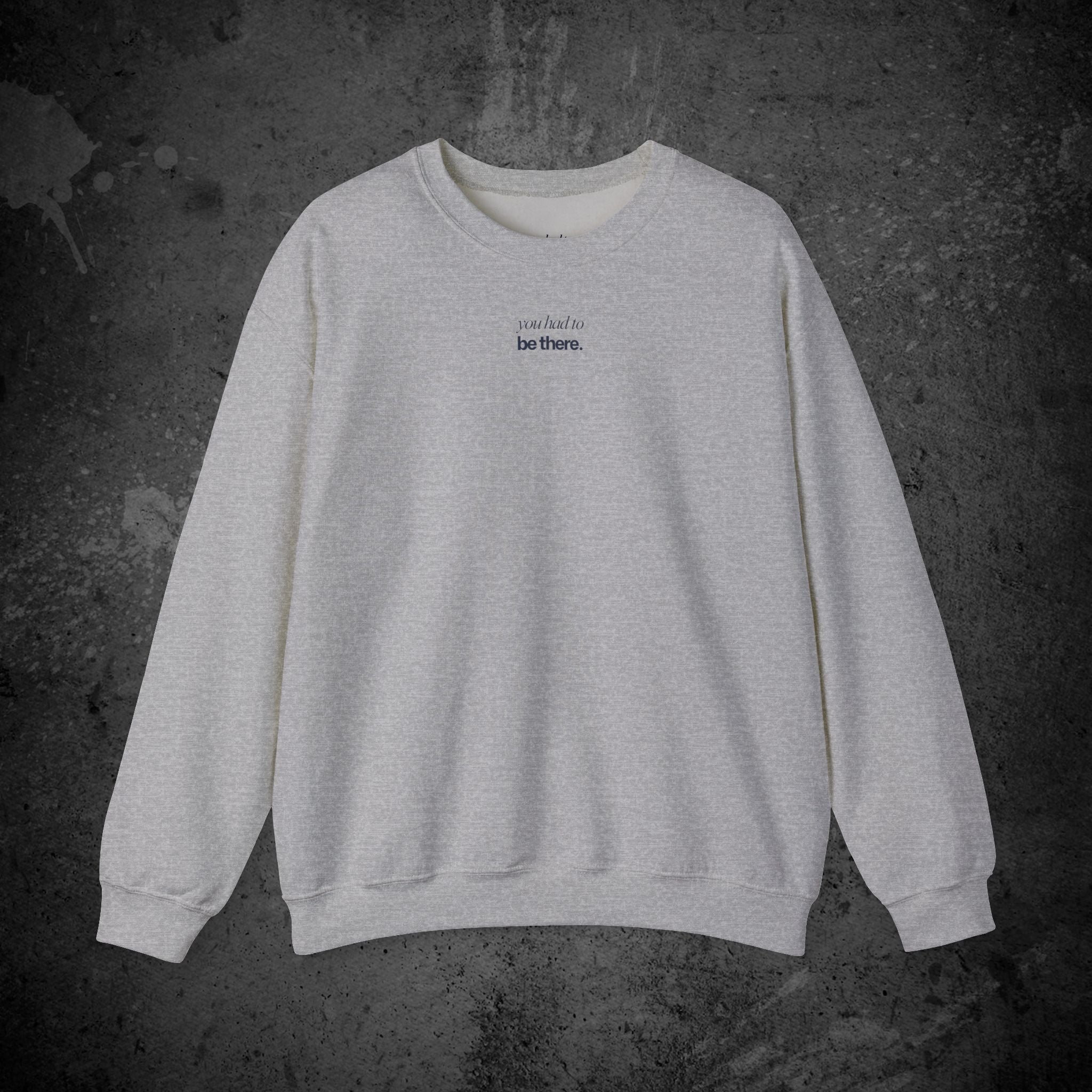 last goodbye back print crewneck sweatshirt — nostalgic minimalist streetwear