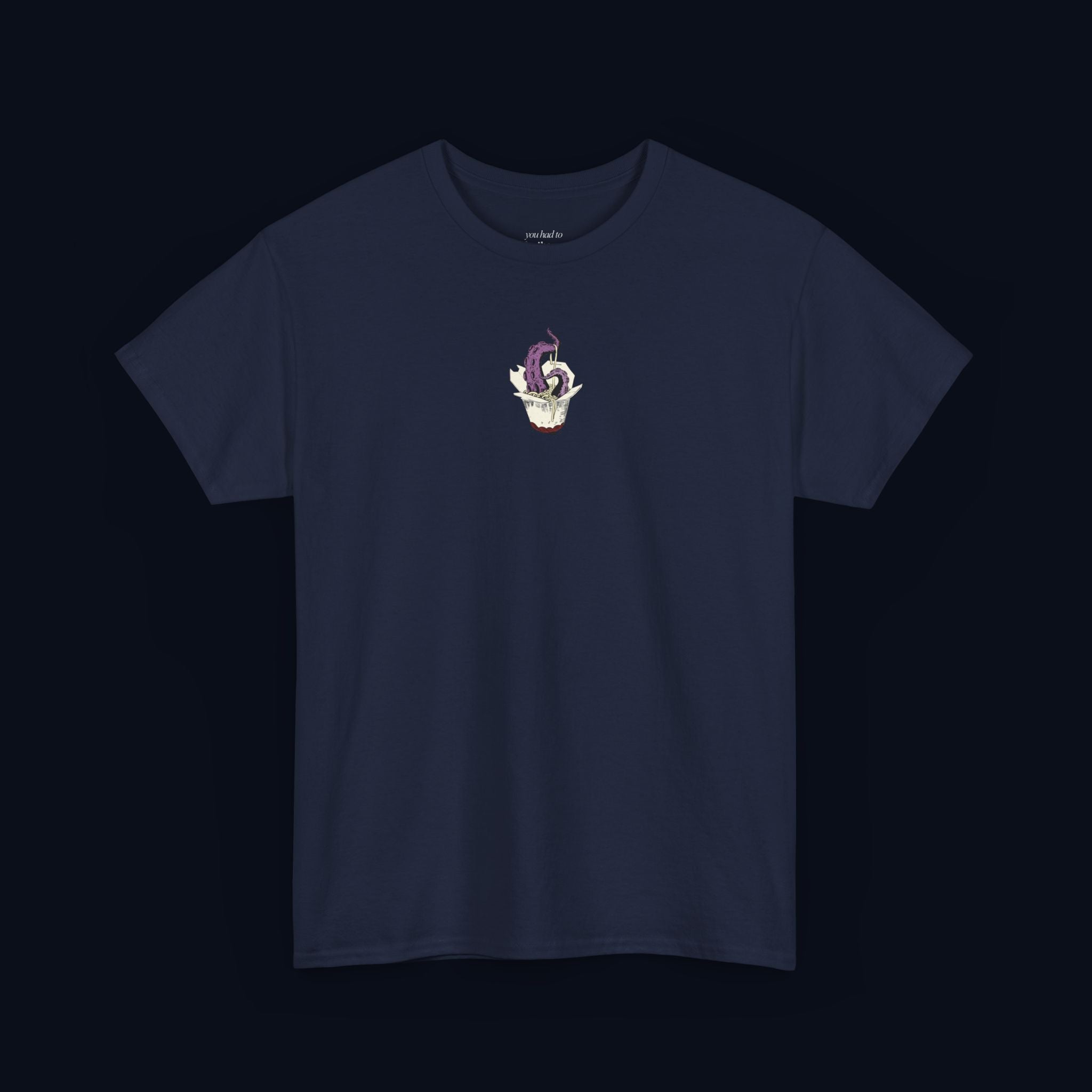 tentacle takeout printed t-shirt — nostalgic minimalist streetwear tee