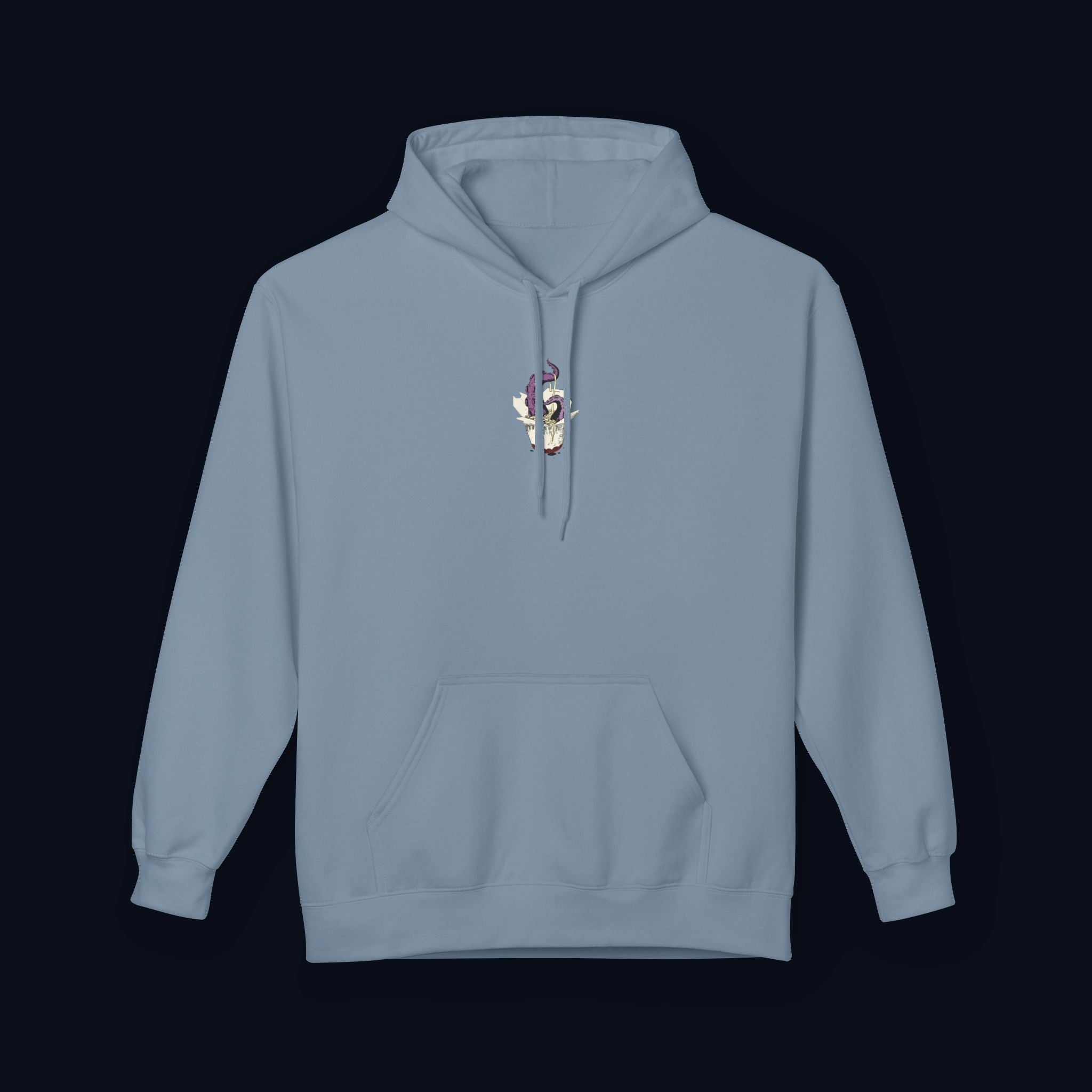 tentacle takeout printed hoodie — nostalgic minimalist streetwear