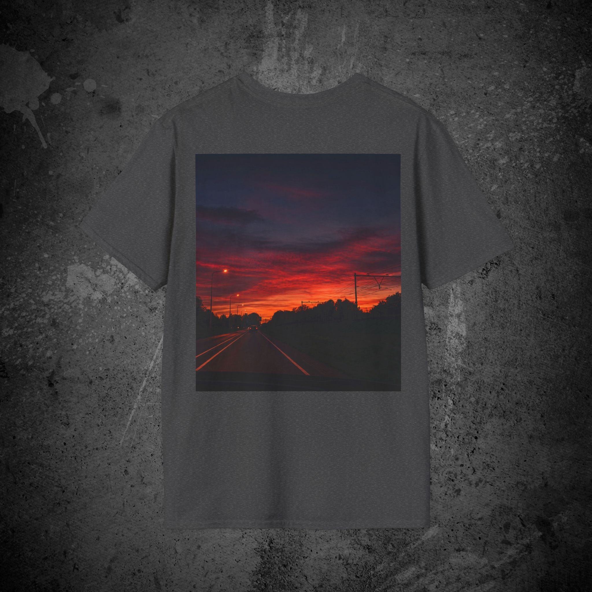 the long way home back print t-shirt — nostalgic minimalist streetwear