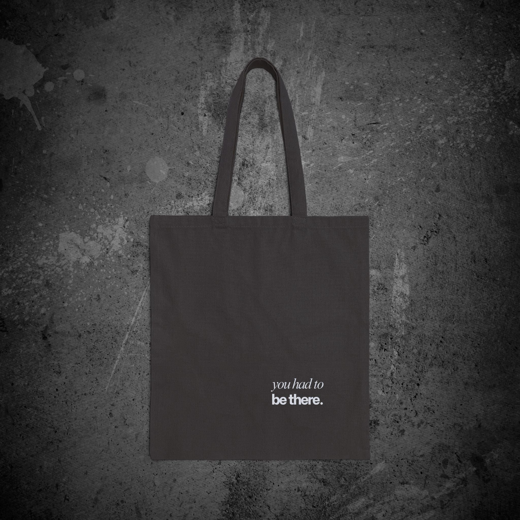 haunted portrait canvas tote bag — heavyweight nostalgic streetwear tote