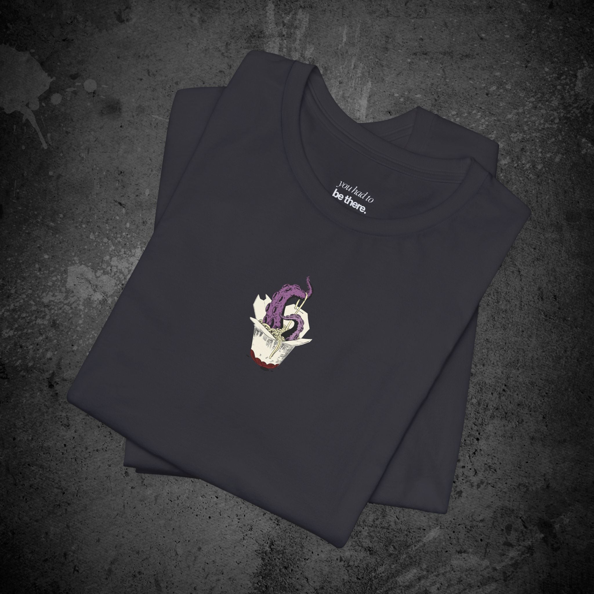 tentacle takeout printed t-shirt — nostalgic minimalist streetwear tee
