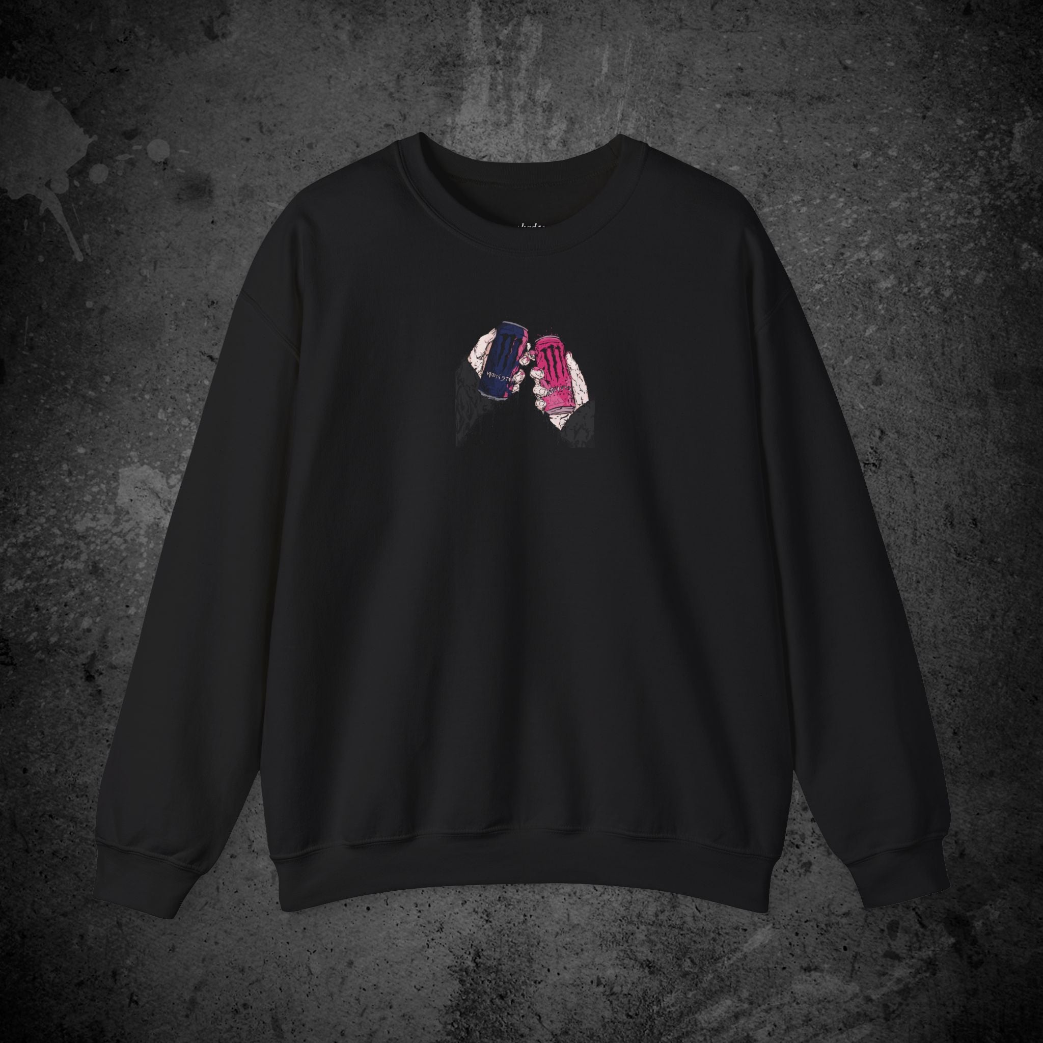 midnight cheers front print crewneck sweatshirt — nostalgic minimalist streetwear