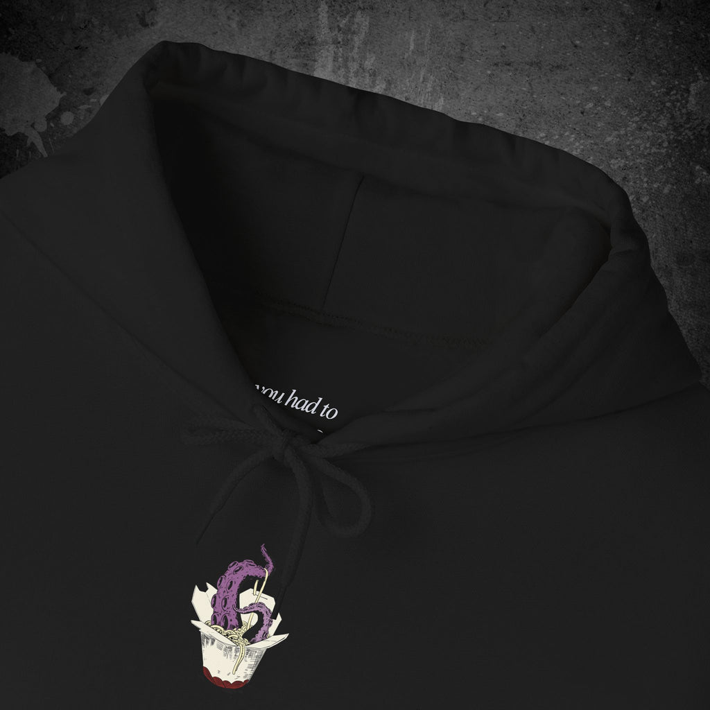 tentacle takeout printed hoodie — nostalgic minimalist streetwear