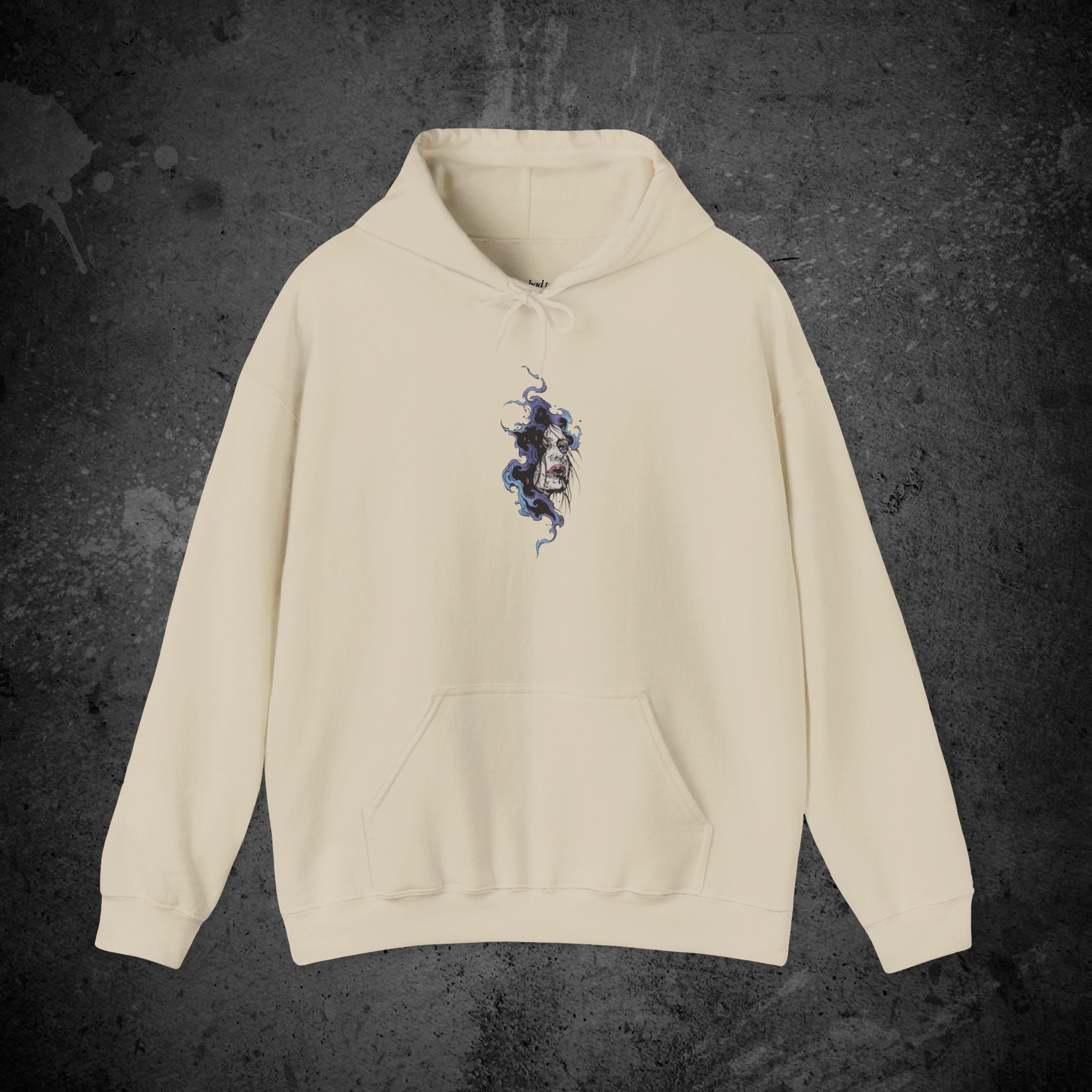 haunted portrait printed hoodie — nostalgic minimalist streetwear