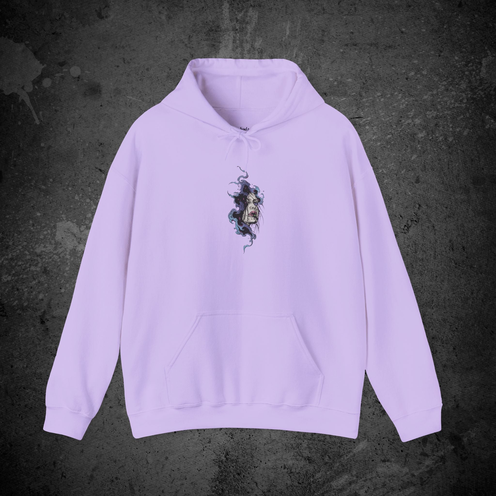 haunted portrait printed hoodie — nostalgic minimalist streetwear