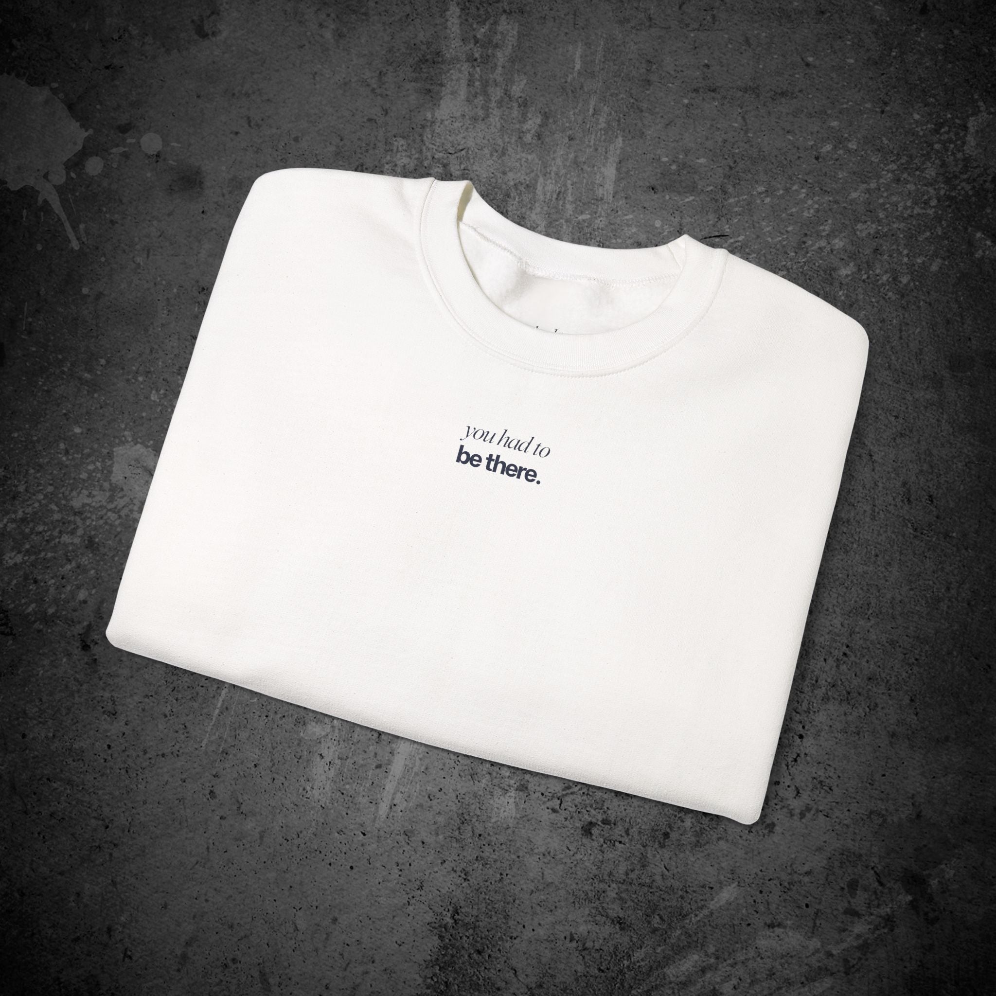 last goodbye back print crewneck sweatshirt — nostalgic minimalist streetwear