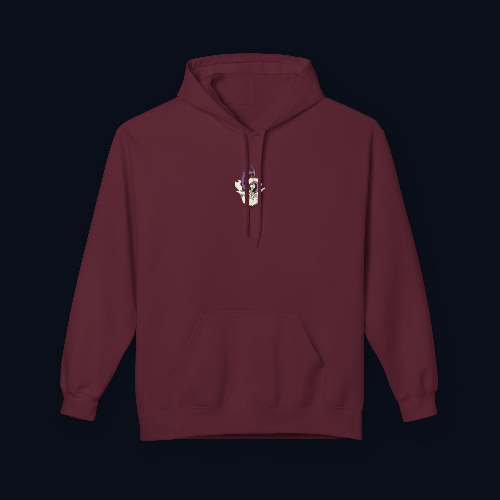 tentacle takeout printed hoodie — nostalgic minimalist streetwear